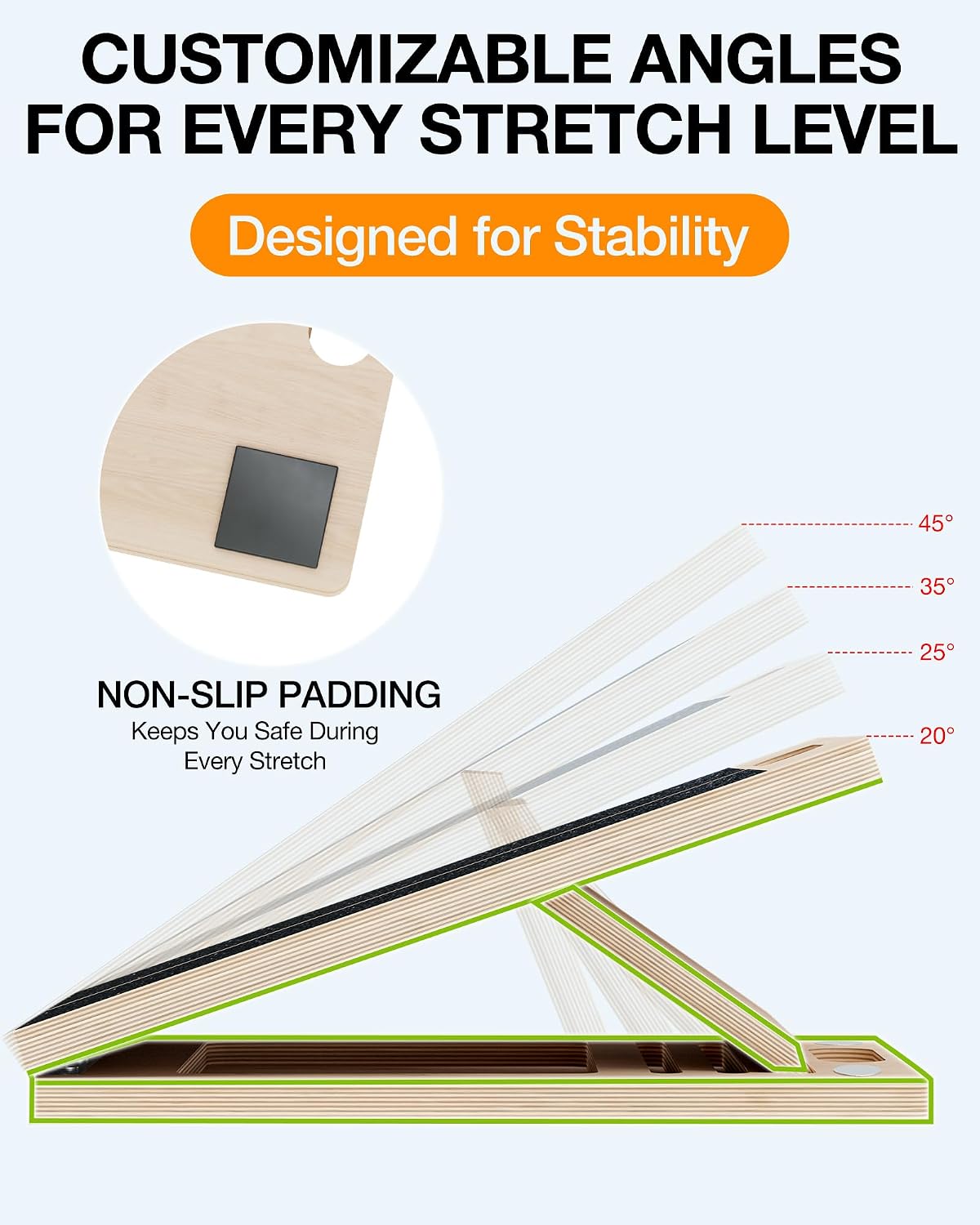 Detalle 2 de TEMI LJB-NEW Slant Board for Calf Stretching with Four Angles and Rehab Kit