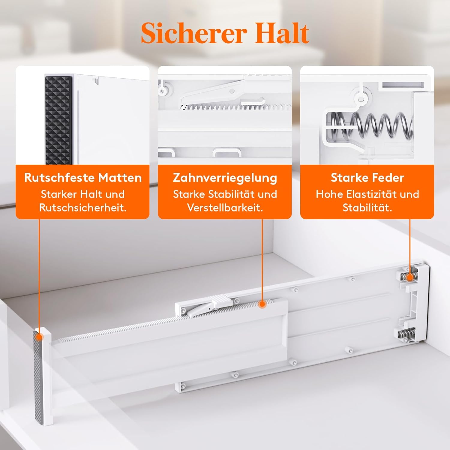 Detalle 1 de Lifewit Schubladentrenner Set 8 für 34–50 cm