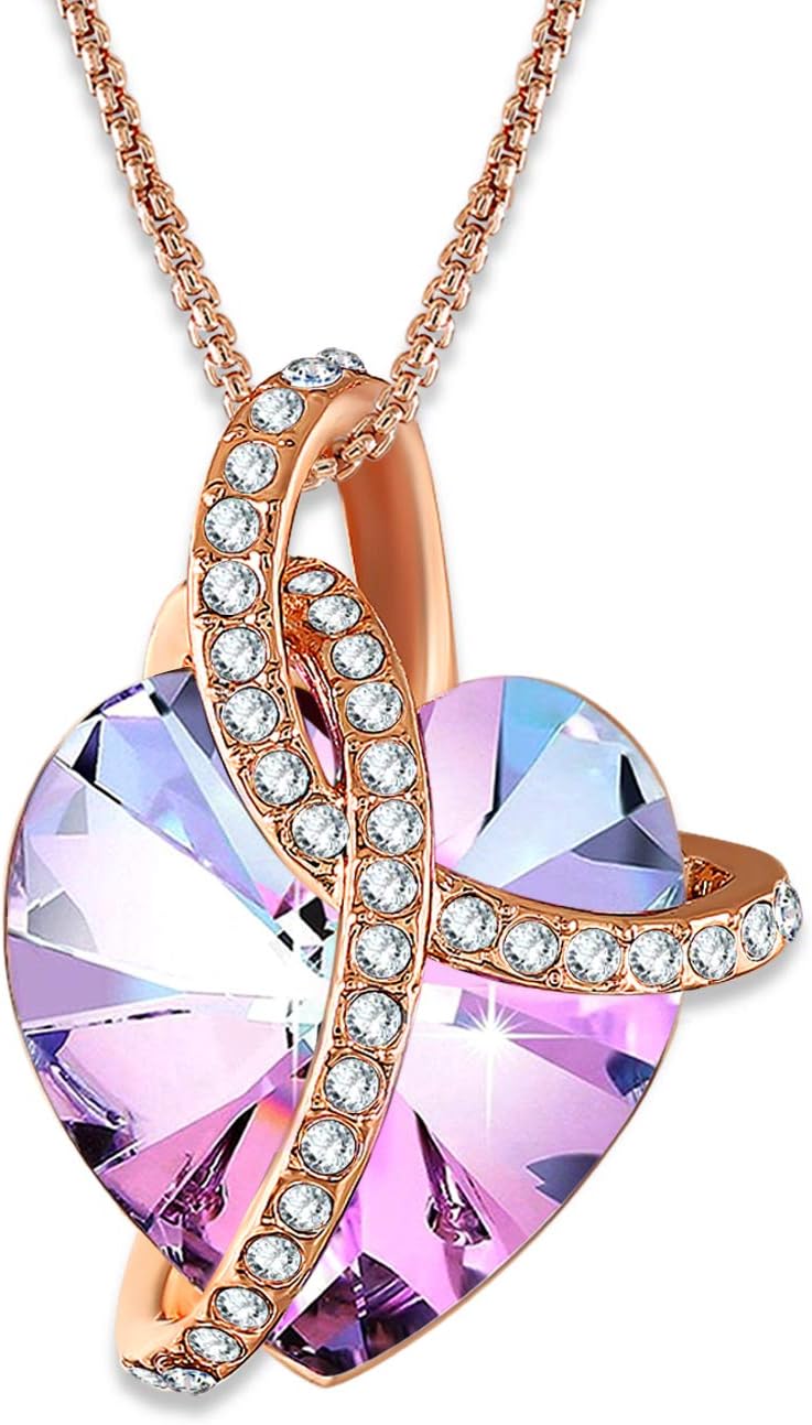 Detalle de Angelady Collier Coeur Améthyste 18+2 cm