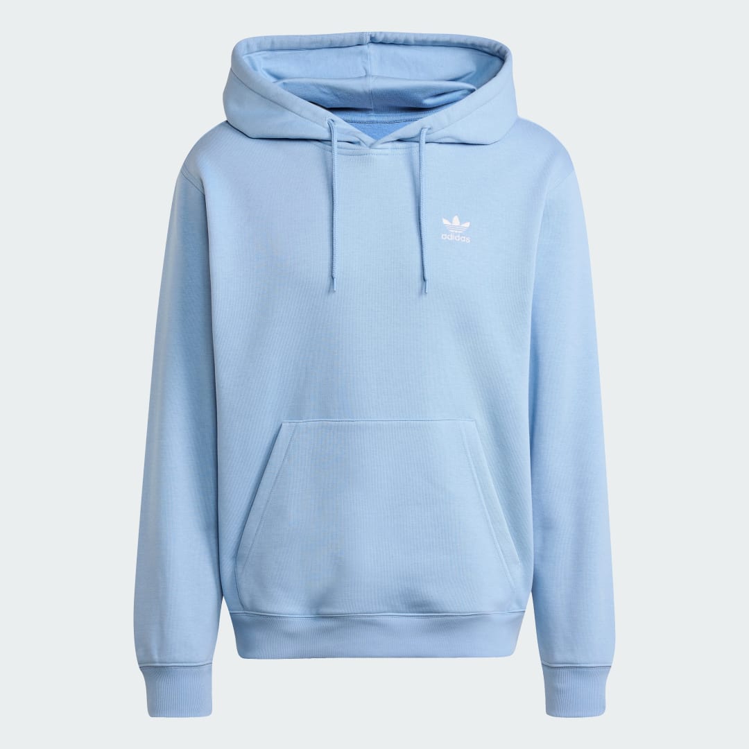 Detalle 2 de Sudadera holgada con capucha Trefoil Essentials de Adidas – azul