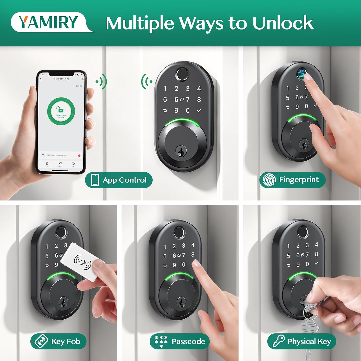 Detalle 2 de Yamiry Smart Deadbolt Lock with Keypad