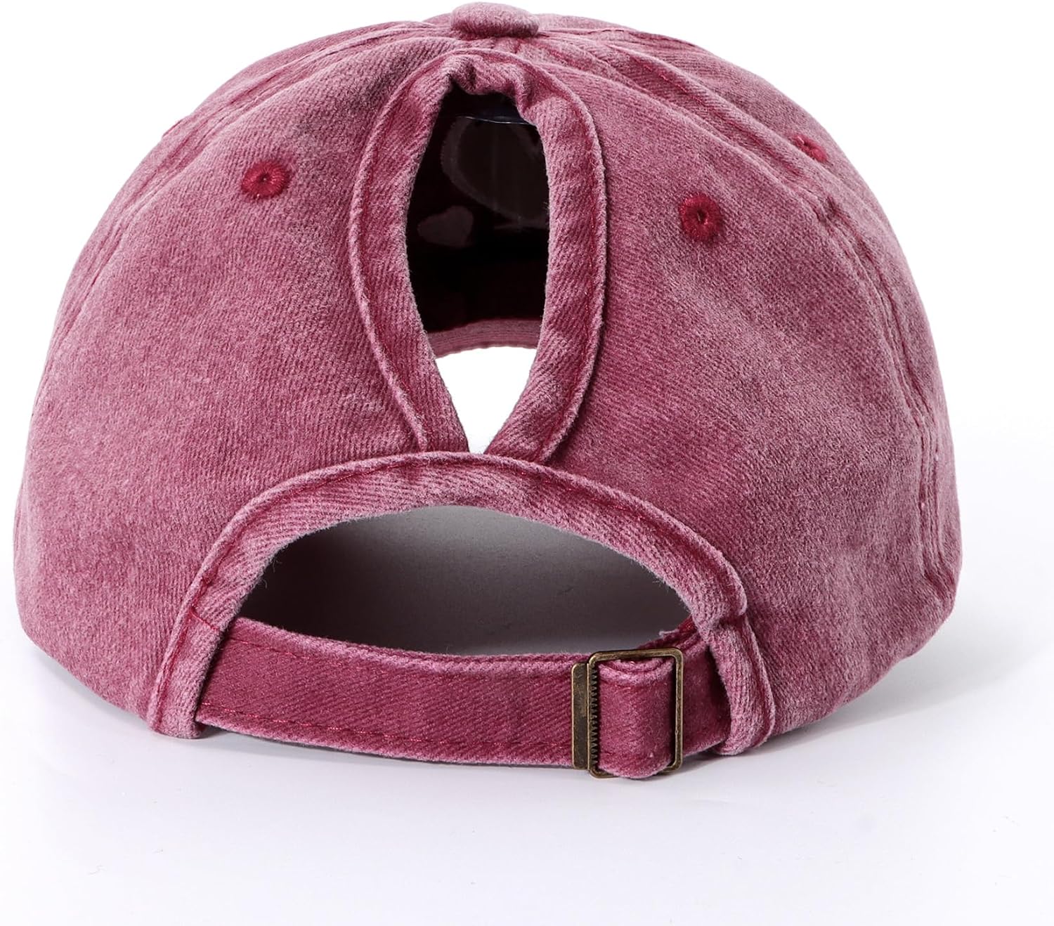 Detalle de HeyCaps Women's Baseball Cap with Butterfly Embroidery and Ponytail Hole