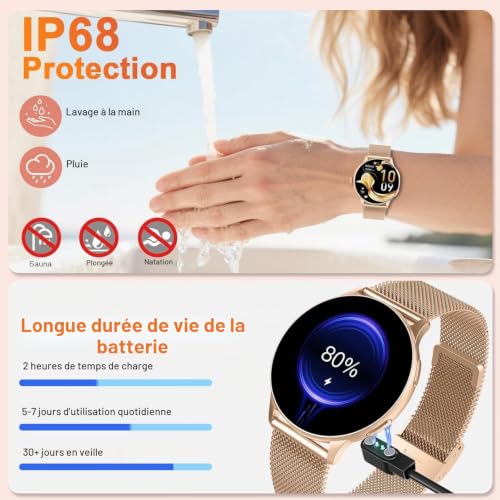 Detalle de Jugeman Montre Connectée Femme – Élégance et énergie au poignet