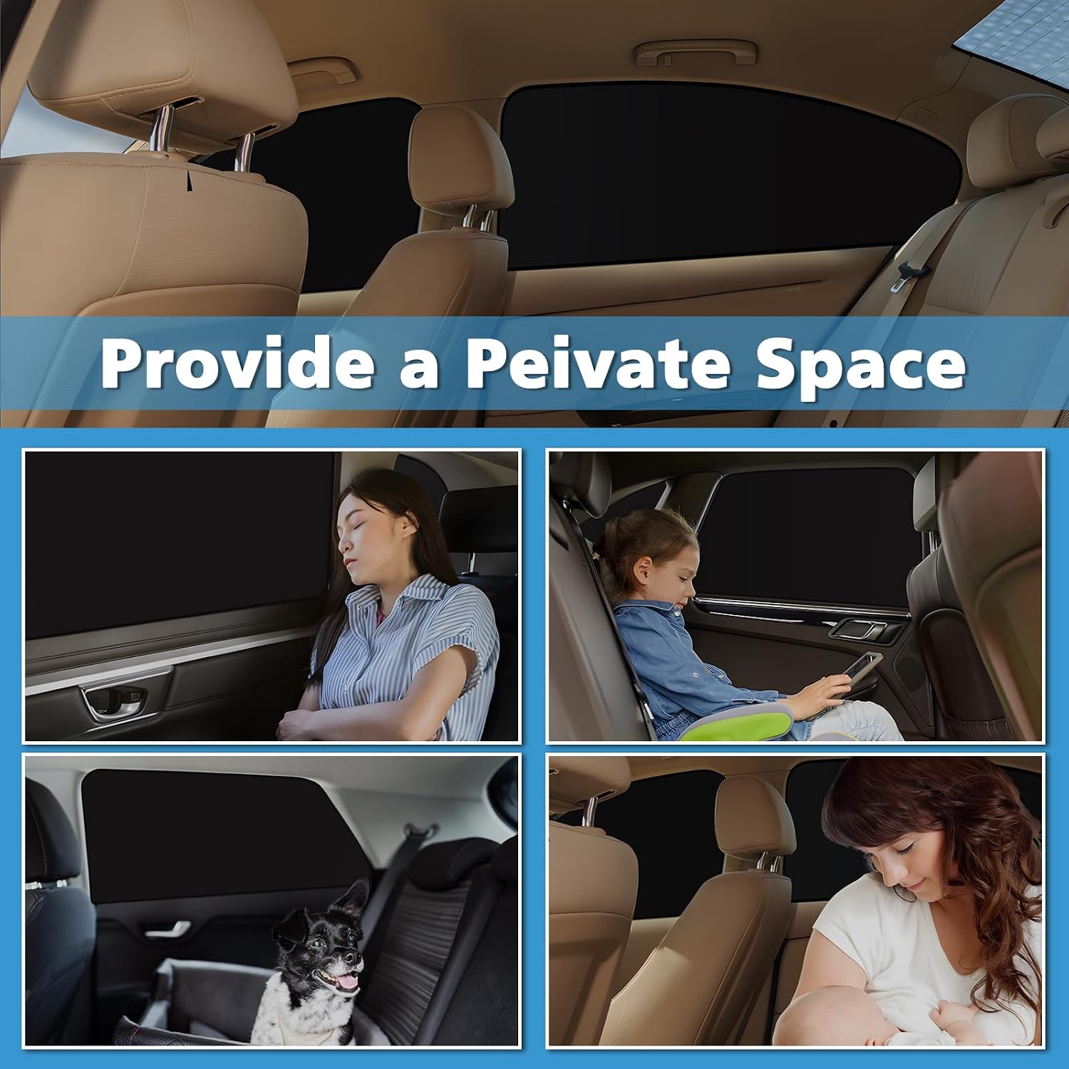 Thumbnail 2 de XCBYT 4-Pack Magnetic Car Shades 100% Blackout