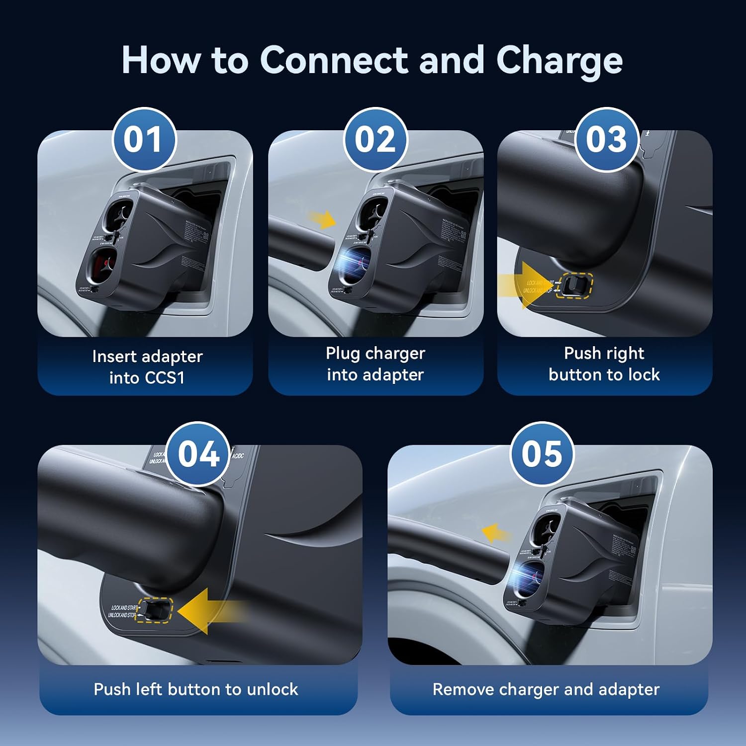 Thumbnail 6 de Raylix 2in1 Tesla to CCS1/J1772 Adapter — All-in-One AC/DC Charging Solution