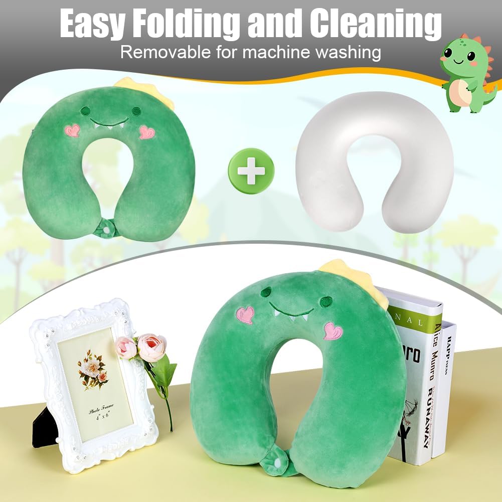 Thumbnail 3 de Alaoo Travel Pillow: Removable Memory Foam Kids U‑Shaped Neck Pillow with Eye Mask