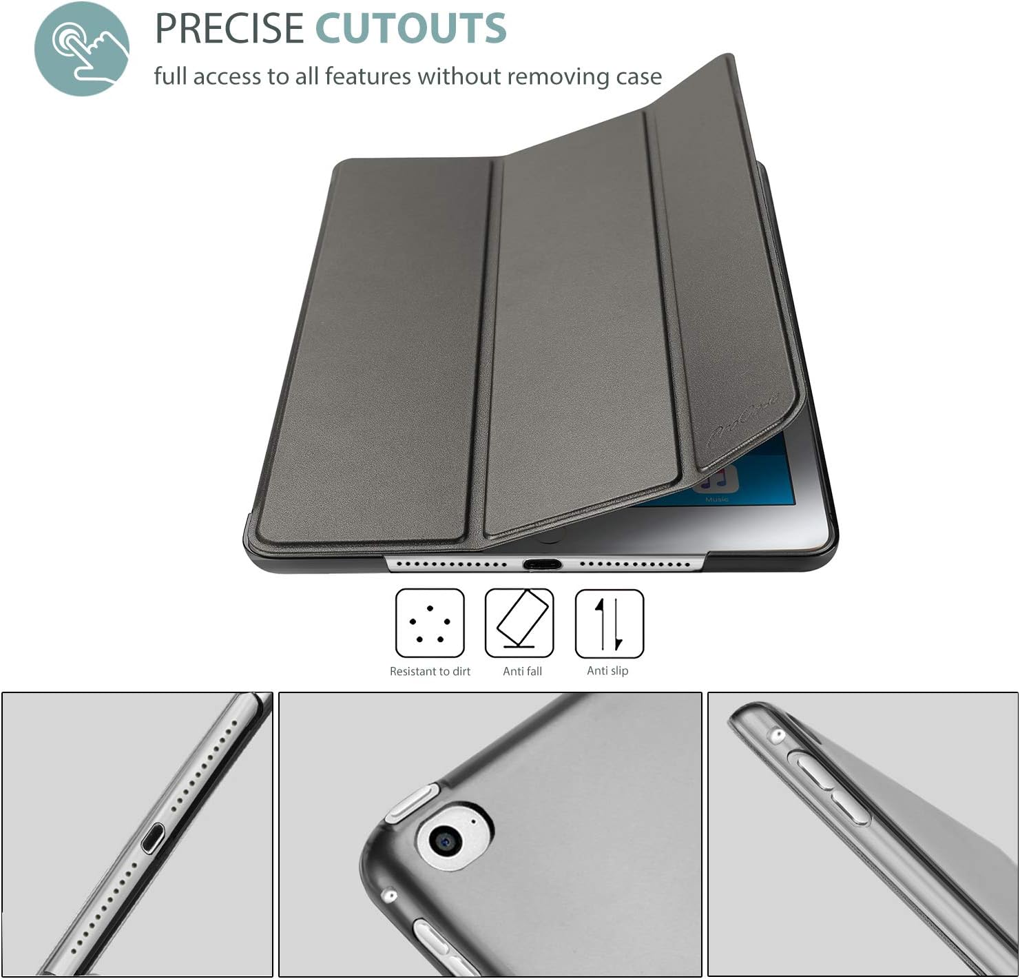 Thumbnail 6 de ProCase Hülle für iPad Air 2 (2014) – Leichte Schutzhülle mit translucenter Rückseite und Sleep/Wake-Funktion