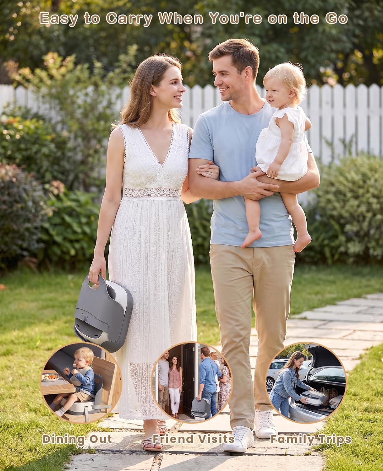 Thumbnail 3 de UBRAVOO Baby Booster Seat with Adjustable Straps and 3-Point Harness