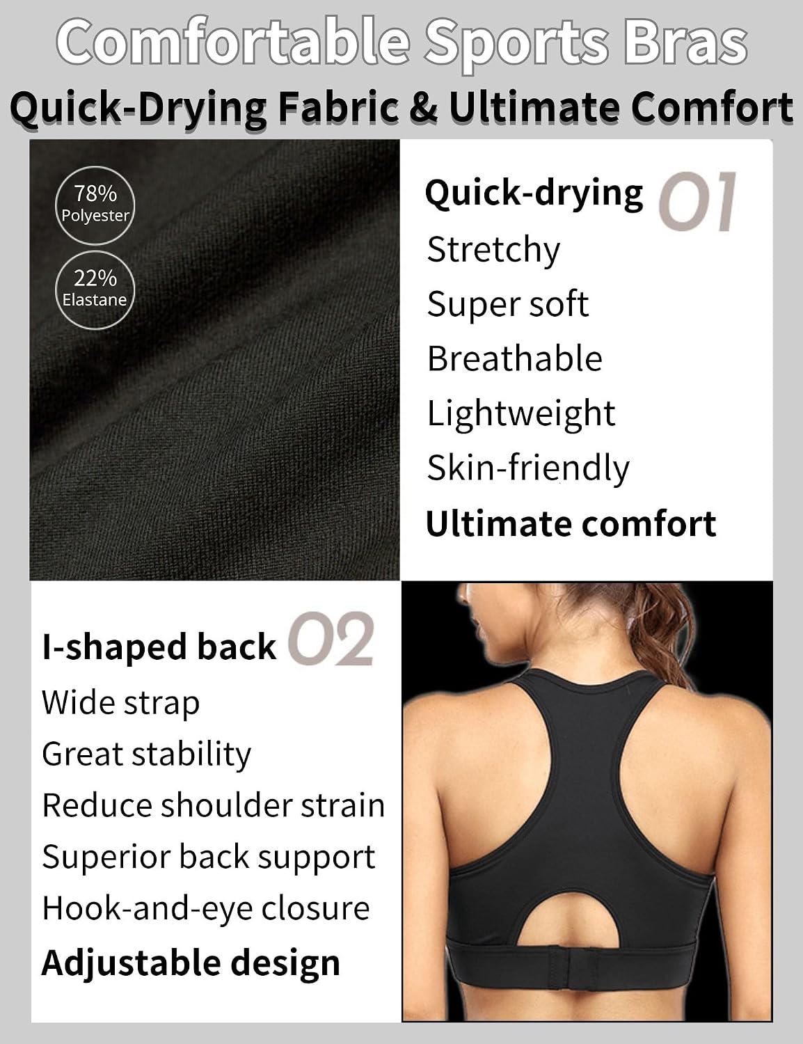 Thumbnail 3 de High impact sports bra 2 level support