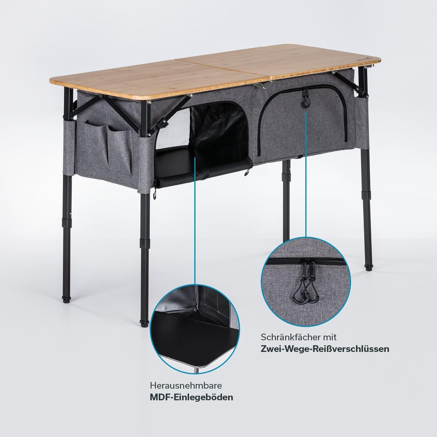 Detalle 2 de Skandika Tolja Campingtisch mit Schrank