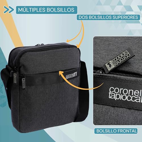 Detalle 2 de Coronel Tapioca Bandolera hombre negra