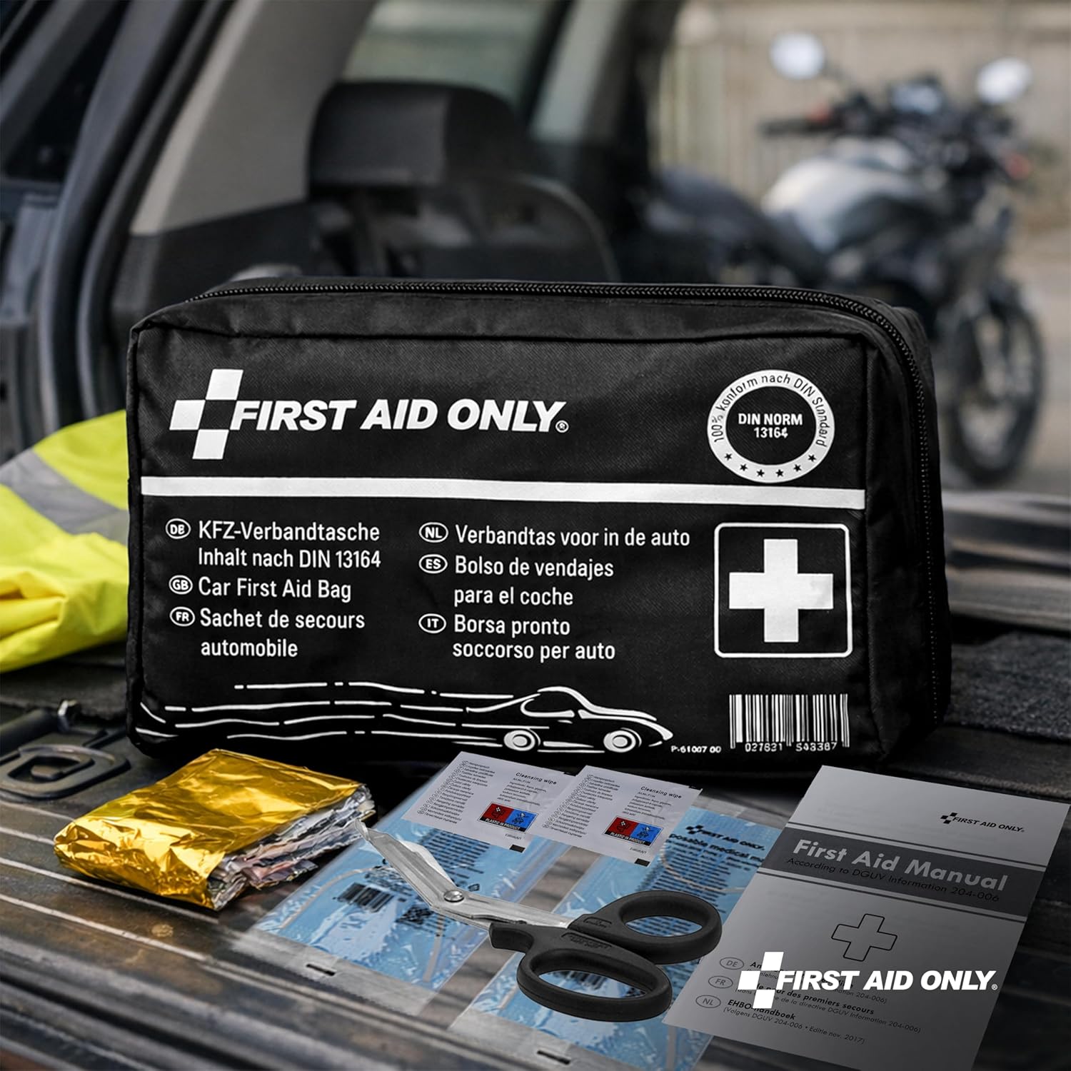 Thumbnail 4 de First Aid Only Kfz-Verbandstasche DIN 13164 (P-51007 00) – Auto- und Motorrad-Erste-Hilfe-Set