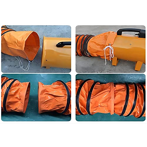 Thumbnail 8 de FDTDUCT PVC Flexibler Kanalschlauch 350 mm × 5 m – Flammenhemmend, verstellbares Seil & D-Ring