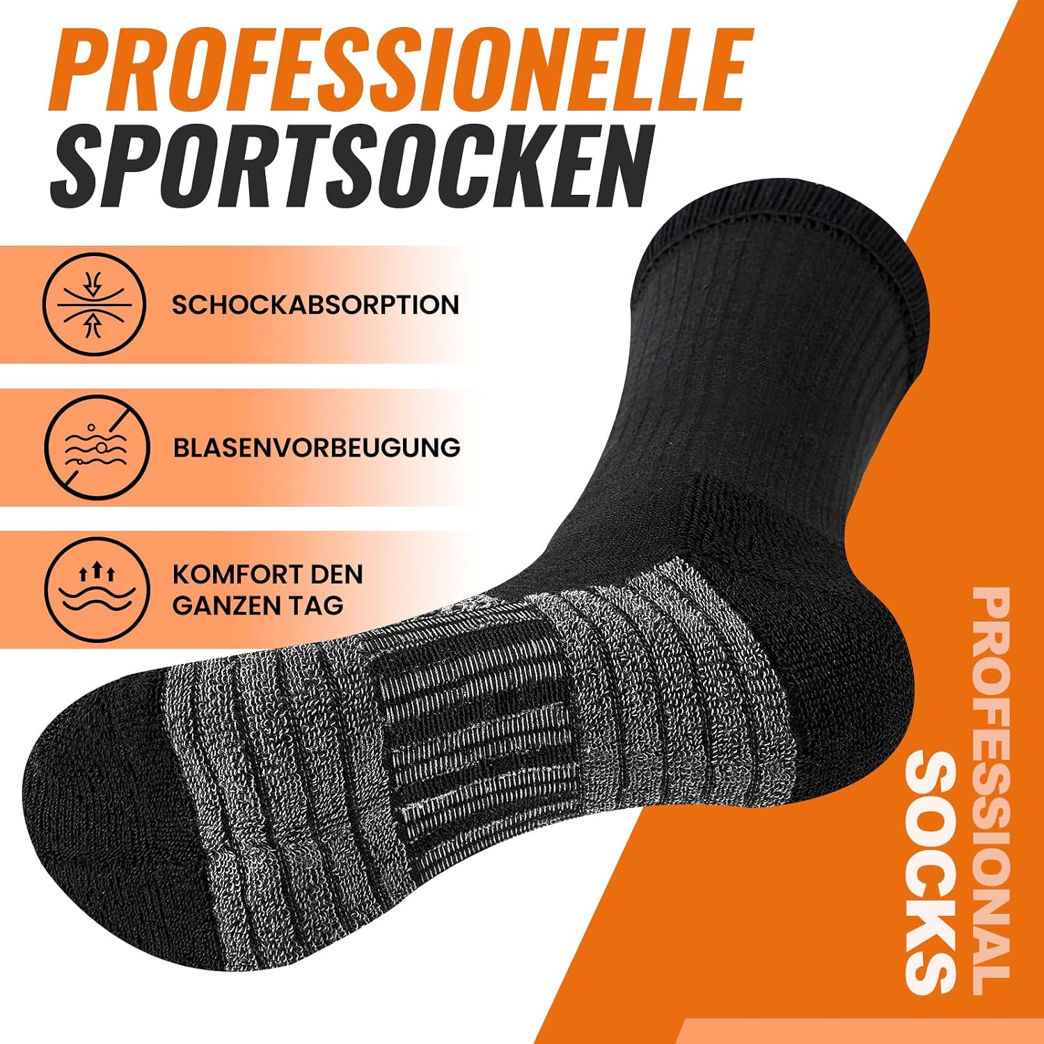 Thumbnail 4 de inaWarm unisex merinowollen sokken, 3 paar, 50% wol en naadloze teen