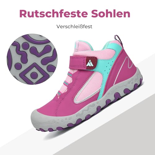 Detalle de Mishansha Kinder Wanderschuhe Violet, Größe 28 EU – Trekking- und Alltagsbegleiter