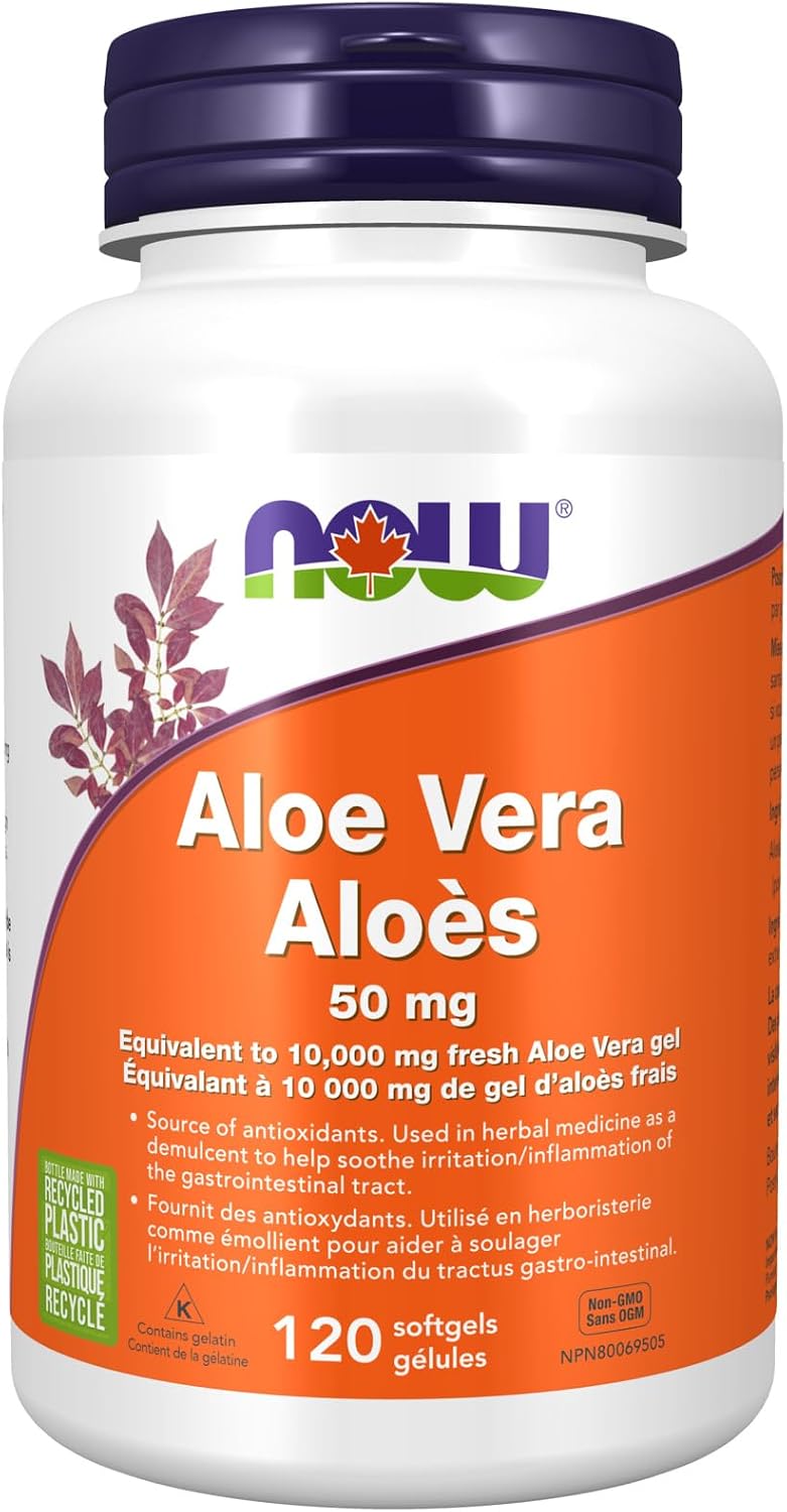 Detalle de NOW Supplements Aloe Vera Softgels 10,000 mg