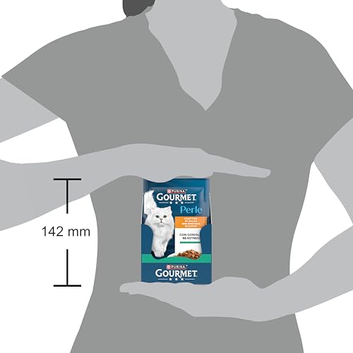 Detalle de GOURMET Perle Filettini in Salsa con Coniglio – 26 Buste da 85 g per Gatti Adulti