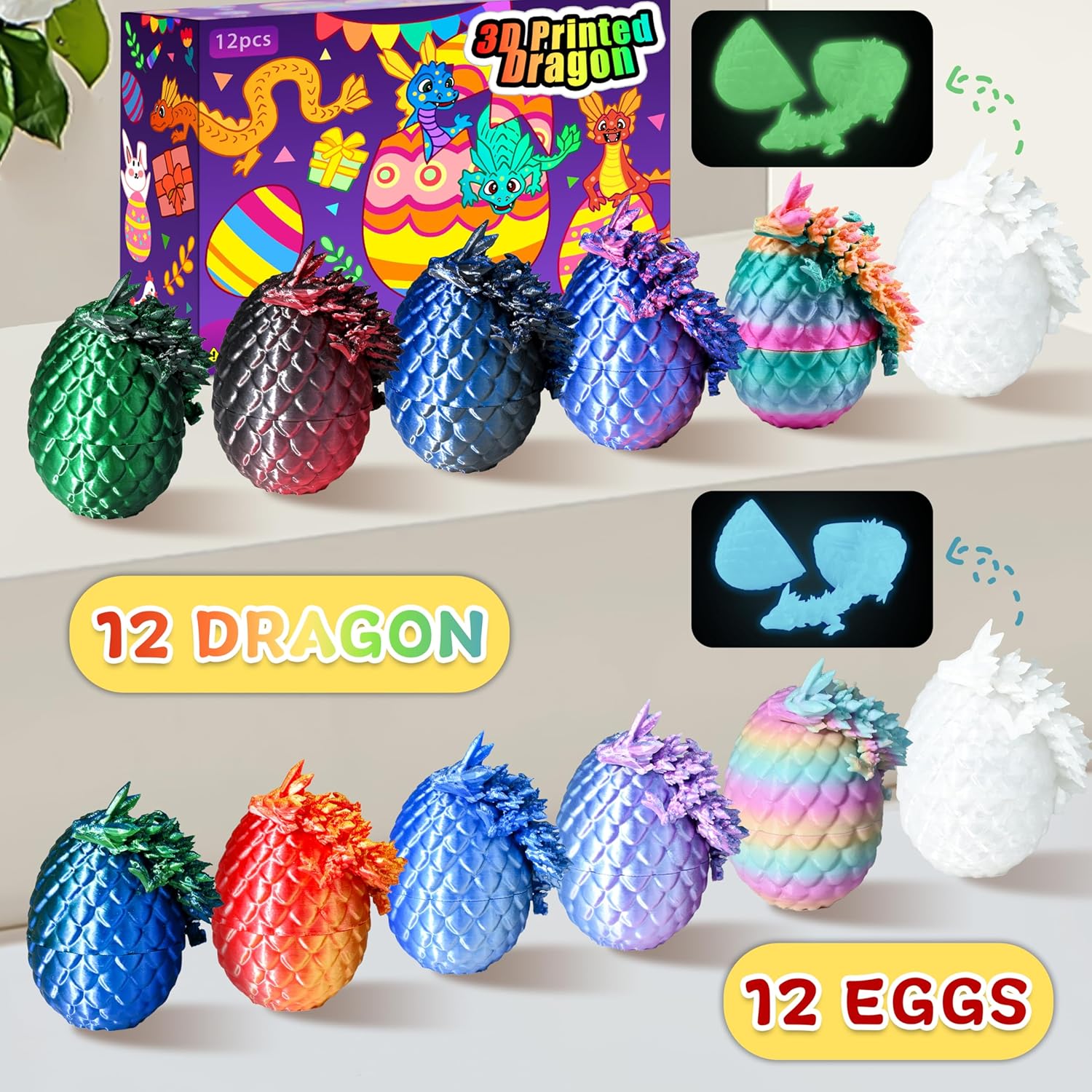 Thumbnail 6 de Impossmaker Dragon Eggs 12PCS 3D Printed Set