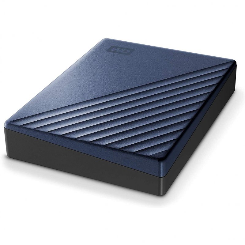 Detalle de WD My Passport Ultra 2TB USB-C Azul: almacenamiento portátil seguro y rápido