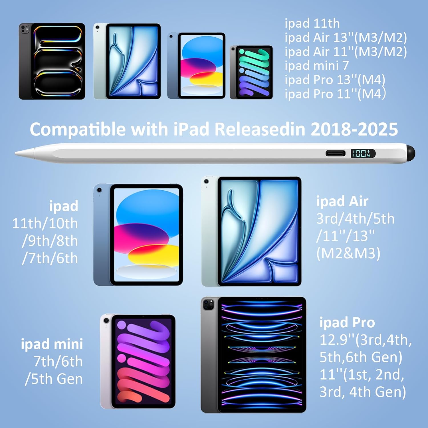 Thumbnail 2 de Styluslink 2-in-1 LED Pencil for iPad (2018–2025) — no Bluetooth required