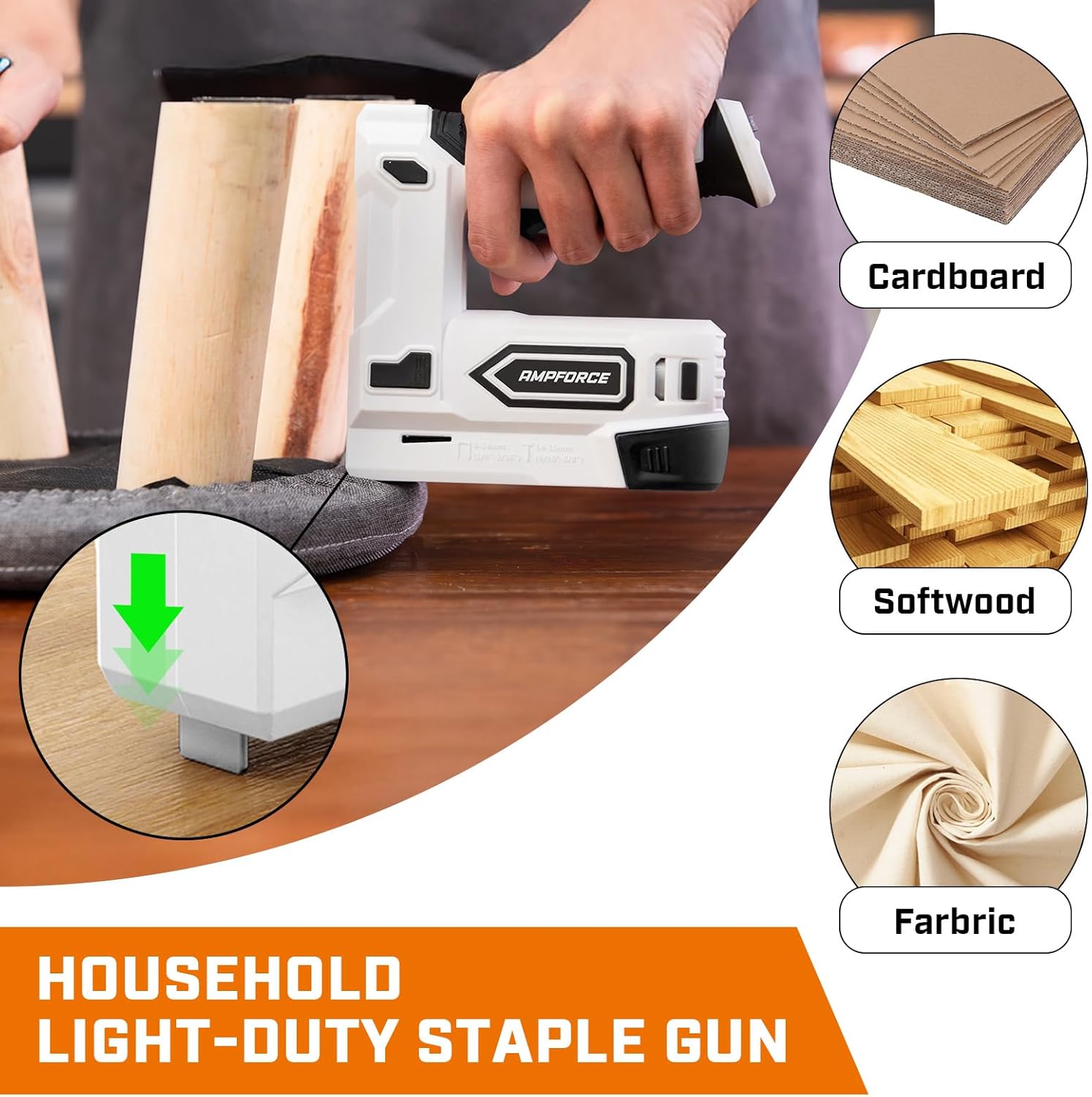 Thumbnail 3 de AMPFORCE 4V Cordless 2-in-1 Electric Staple Gun and Brad Nailer Kit
