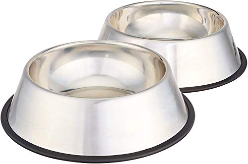 Detalle de Amazon Basics Ciotola per cani in acciaio inox – confezione da 2, 1000 ml