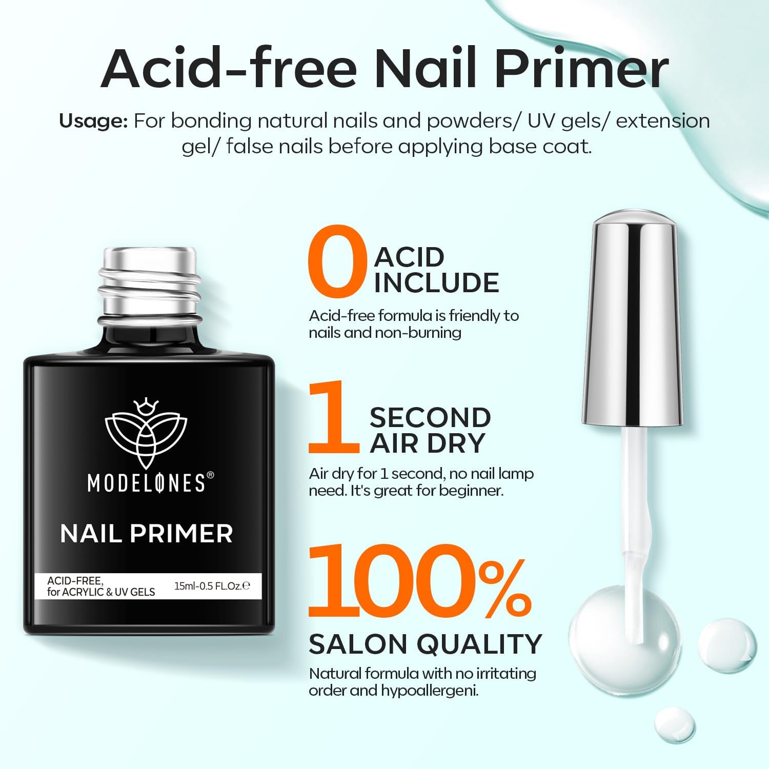 Detalle de Modelones Kit Primer Ongle Semi Permanent + Déshydrateur UV Nail Prep (15 ml x 2)