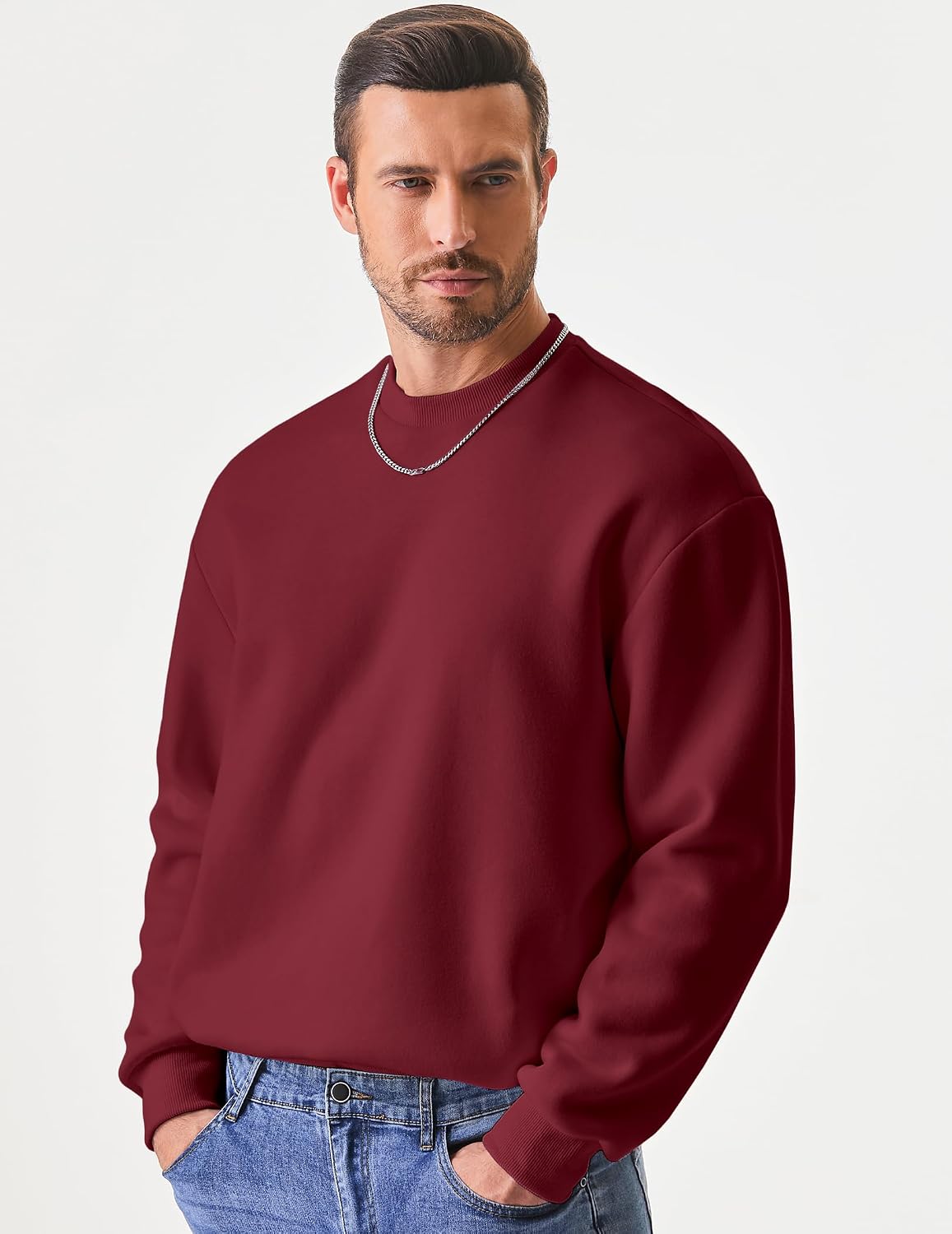 Detalle 2 de JMIERR Sweatshirt Herren Rundhals Hoodie