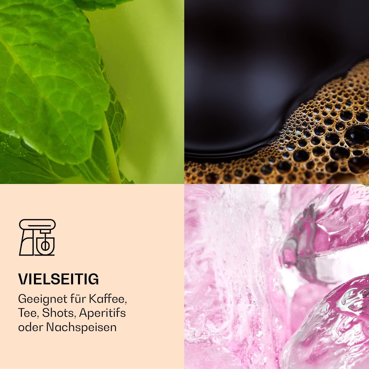 Detalle 1 de Feelino DUOS – szklanki termiczne 2 × 80 ml, przezroczyste, z podwójnymi ściankami
