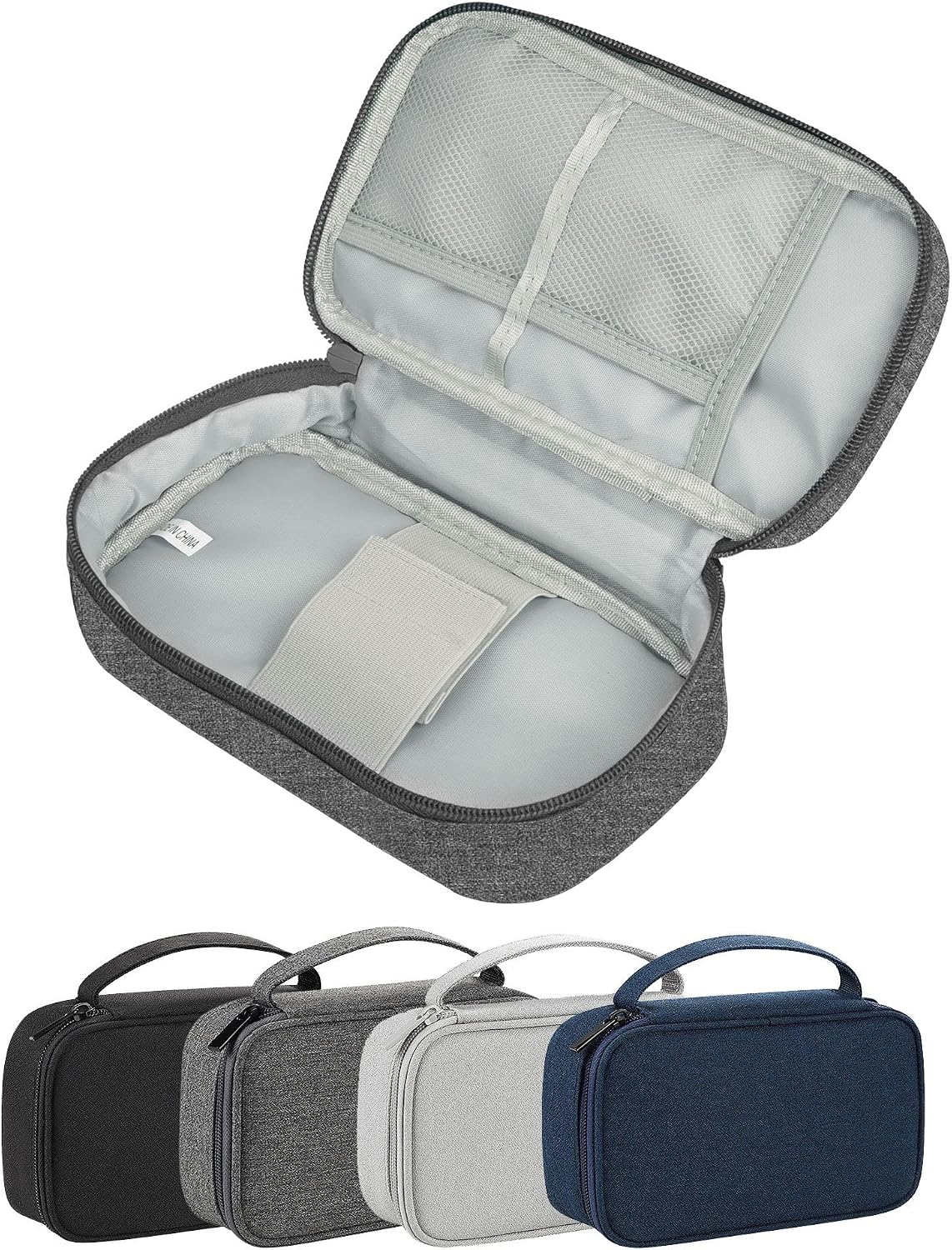 Arae Travel Tech Pouch: Canvas Electronics Organizer 20x12x5.3cm