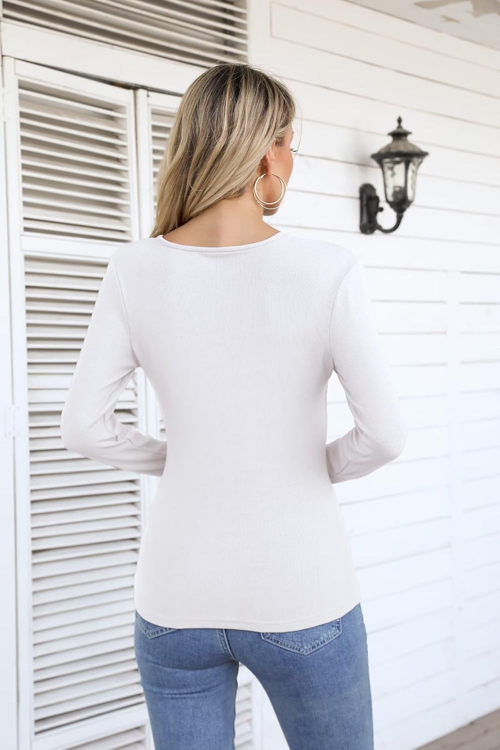 Thumbnail 1 de VICHYIE Langarmshirt mit asymmetrischem Cut-Out