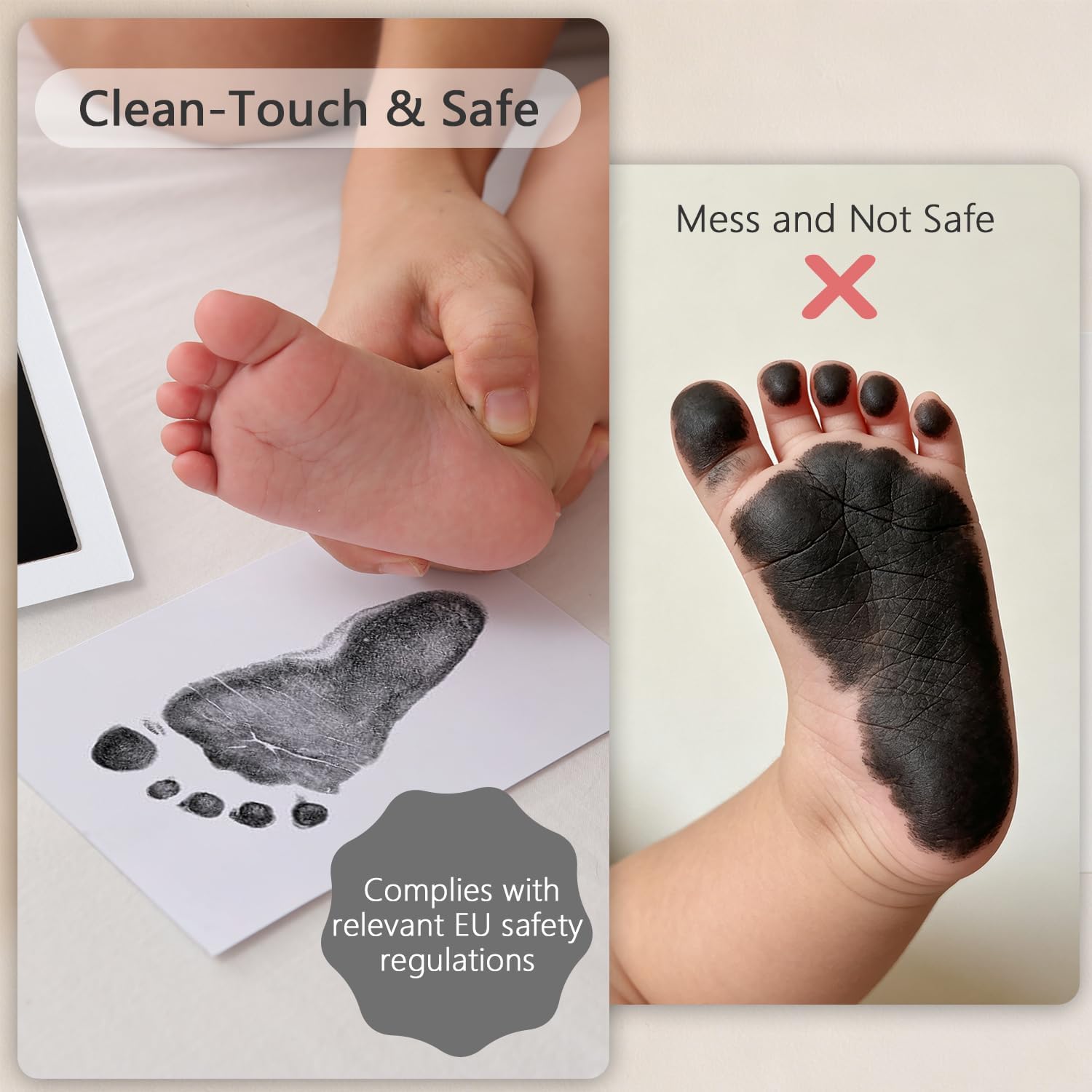 Thumbnail 2 de PewinGo Baby Handprint and Footprint Kit with 100% Clean-Touch Ink Pad 👶