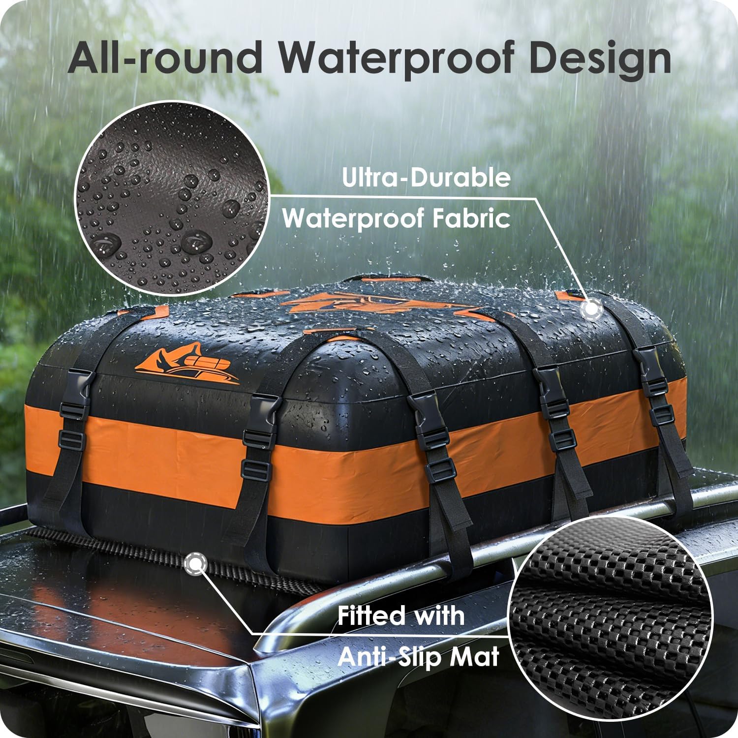 Detalle de BATSUVCER Car Rooftop Cargo Carrier Bag 20 Cubic Feet