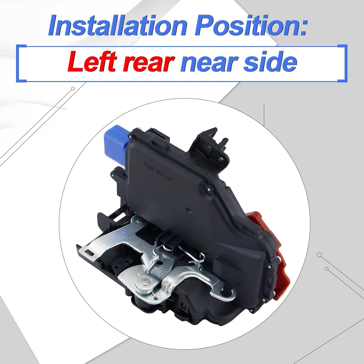 Detalle de ERMWALR 7L0839015A Left Rear Door Lock Actuator for VW