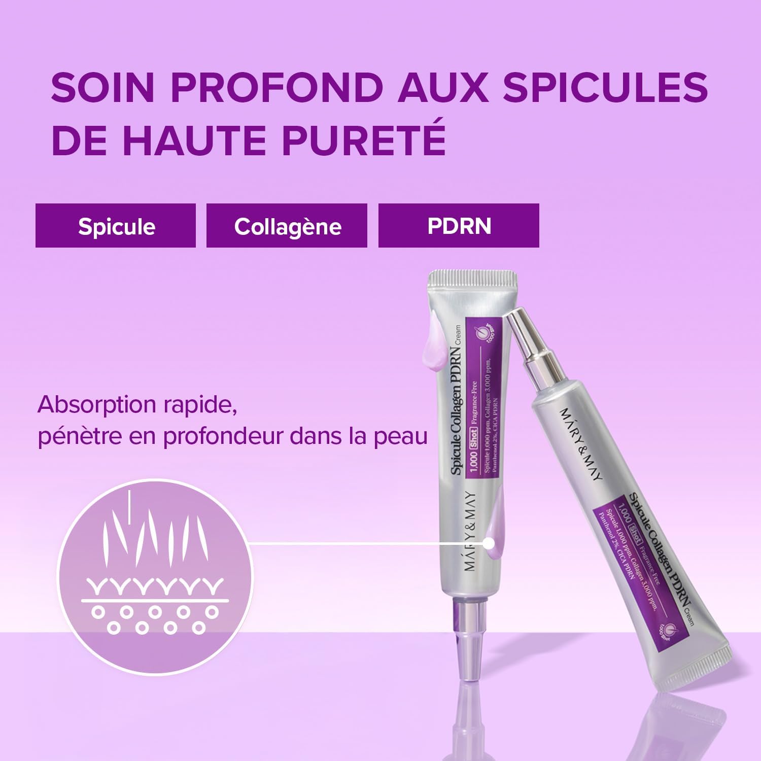 Thumbnail 2 de Mary&May Crème Spicule Collagène PDRN – Hydratante visage aux spicules marins et collagène français