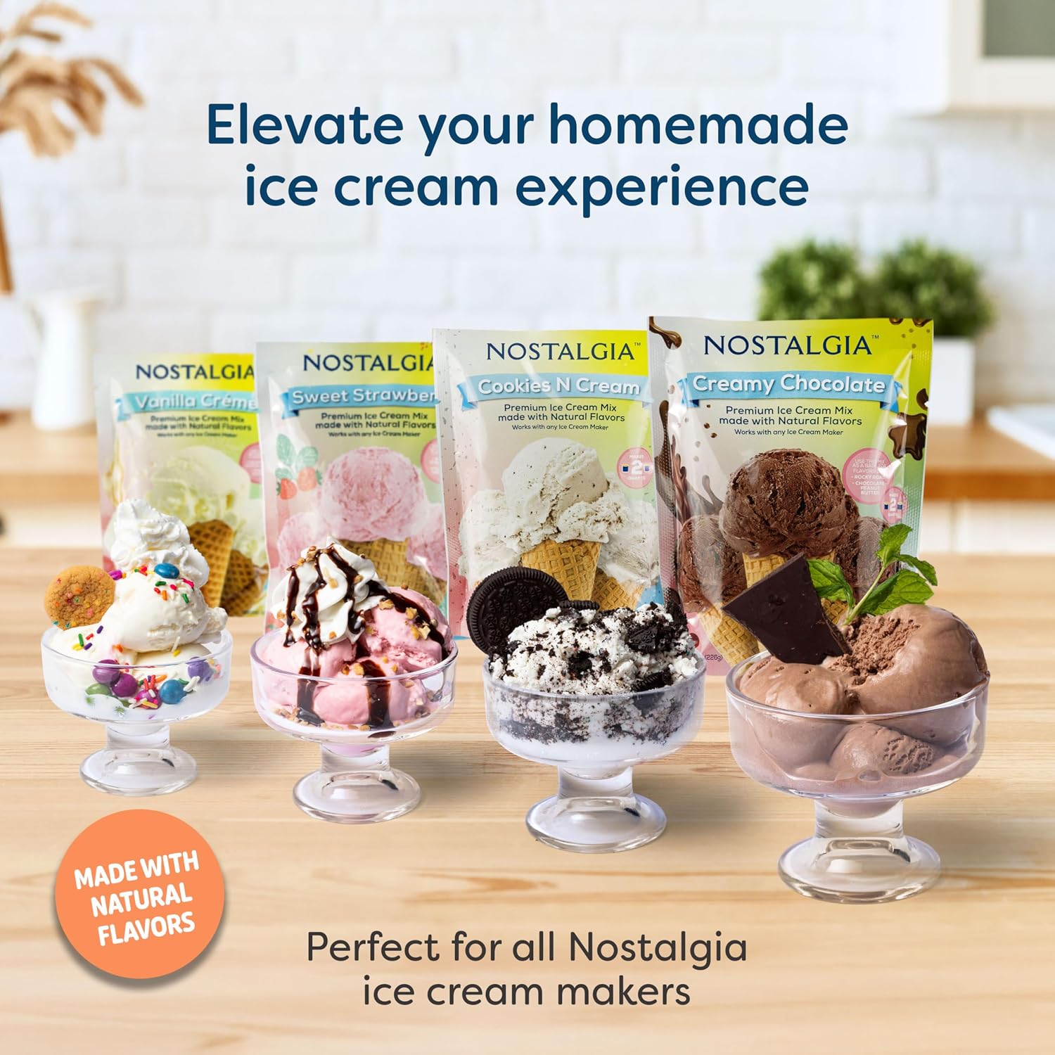 Thumbnail 5 de Nostalgia Electric Ice Cream Maker with 6 Qt Capacity (Dark Wood)
