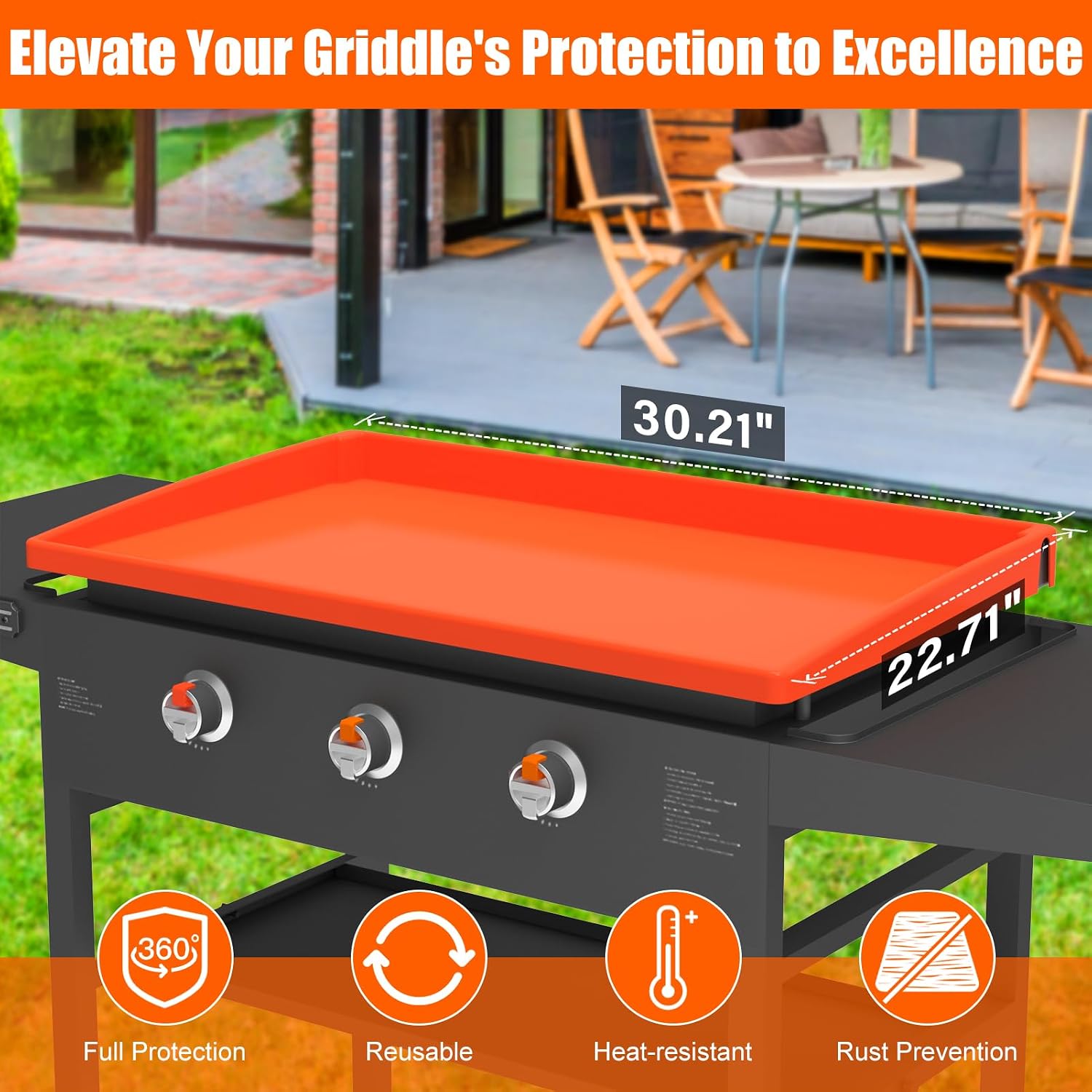 Detalle 2 de Silicone Griddle Mat Cover, 28 XL