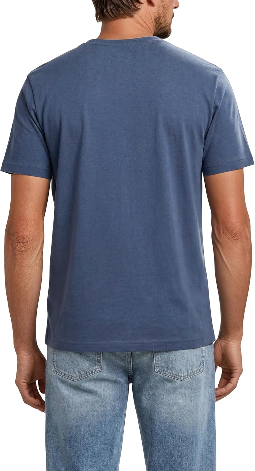 Detalle de MUSTANG Herren T-Shirt Regular Fit im 4er-Pack aus Baumwolle (Rundhals, Kurzarm) mit Logoprint