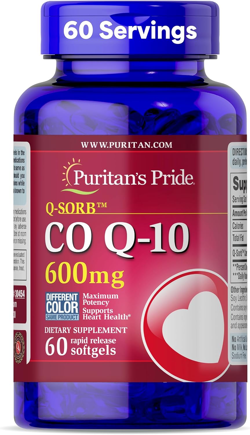 Detalle de Puritan's Pride CoQ10 supplement 600 mg