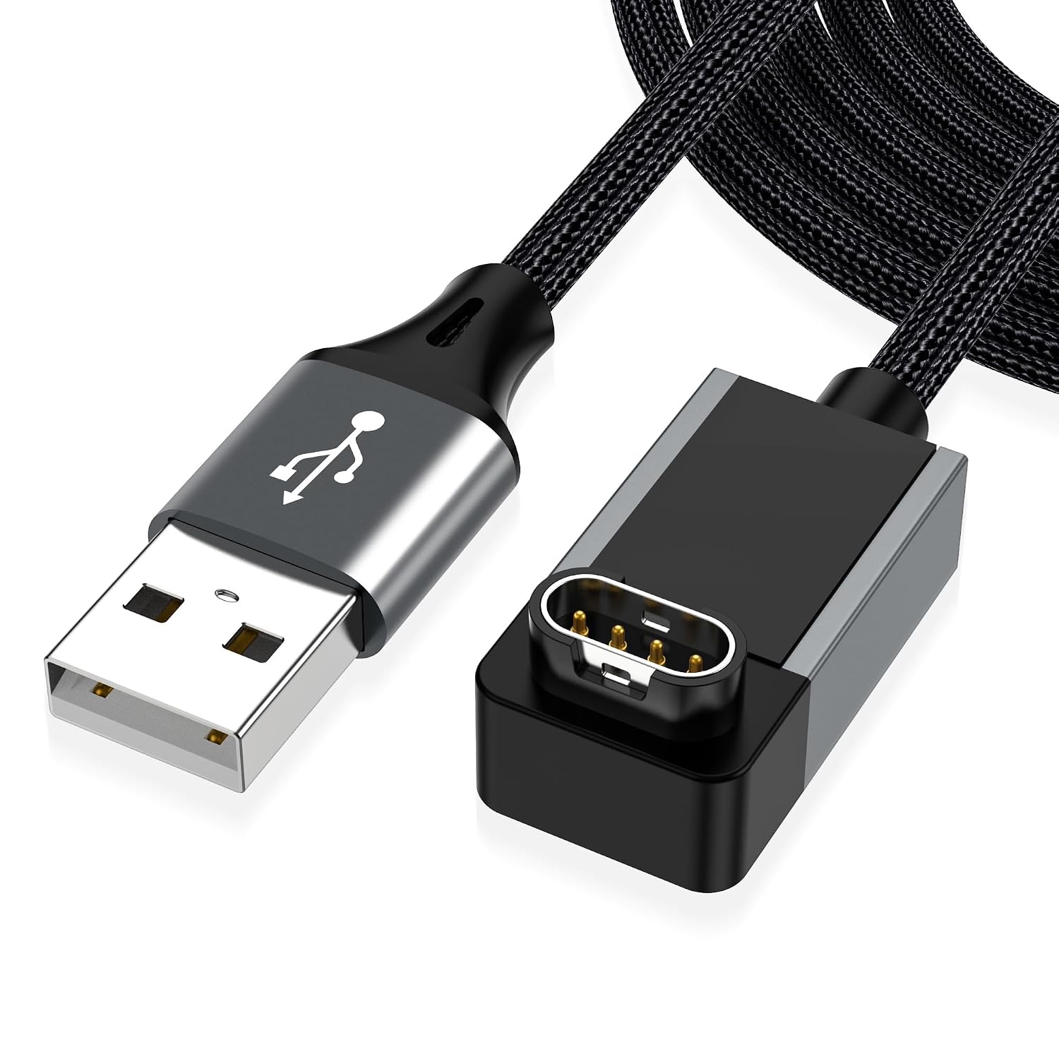 Detalle de AGVEE CGW2-GBB81 Garmin Watch Charger, 2-Pack, 3.3ft L-Shape Cable