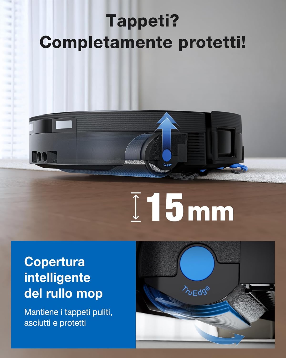 Thumbnail 2 de ECOVACS DEEBOT X12 OmniCyclone Robot Aspirapolvere e Lavapavimenti con FocusJet, BLAST e 22.000 Pa