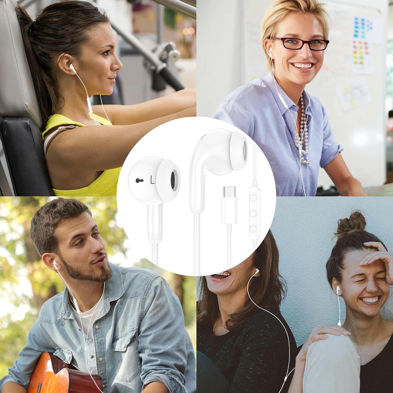 Thumbnail 2 de USB-C Headphones for Pixel 9a 1.2m cable