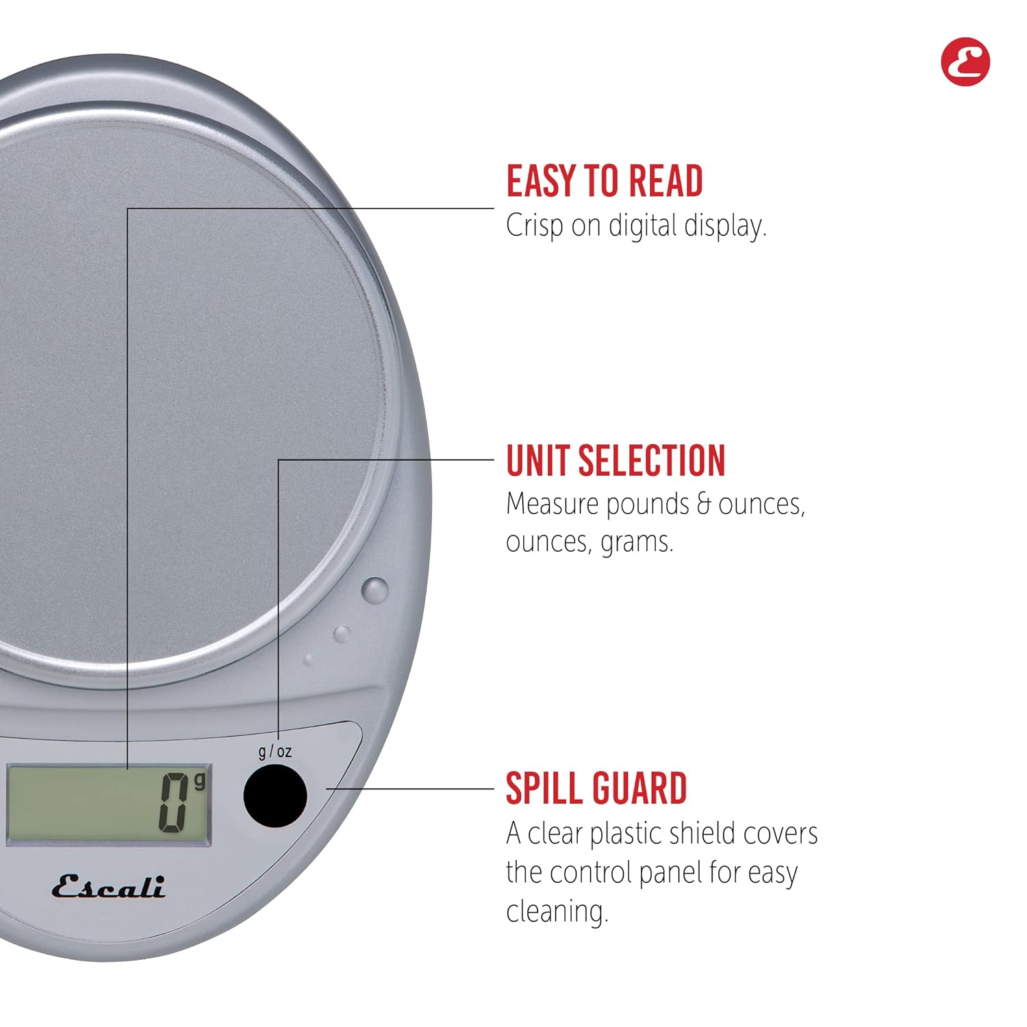 Thumbnail 4 de Escali Primo Digital Food Scale: Compact, precise, and easy to use for everyday cooking