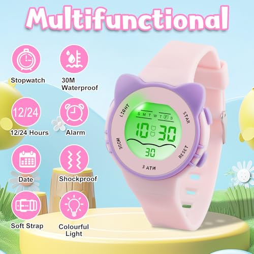 Thumbnail 1 de Edillas Montre Numérique pour Enfants 7–18 ans — Design Sport, Résistante et Multifonction