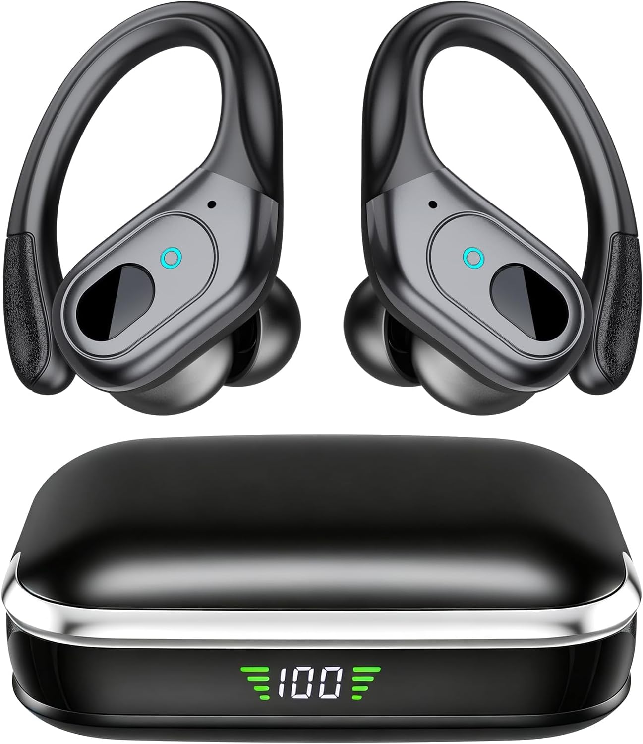 Detalle de HILDCROA BX31 Sports Wireless Earbuds, 75-Hour Playtime, LED Display, IPX7