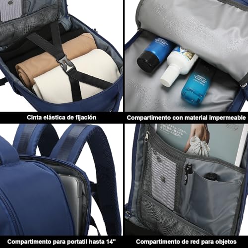 Thumbnail 3 de RAYKONG Mochila cabina Ryanair 40x20x25 cm (20L) impermeable para portátil de 14” y cable