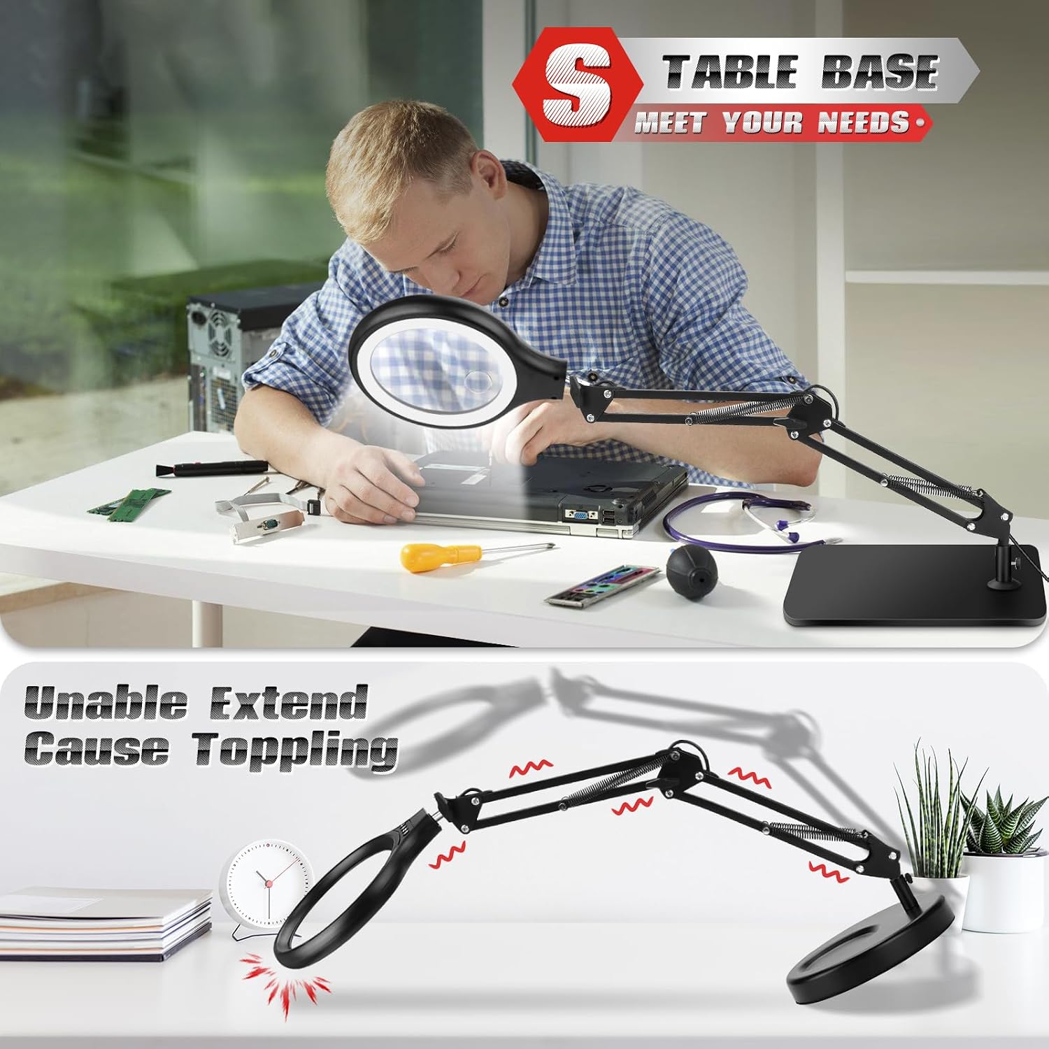 Detalle de NZQXJXZ Lighted Magnifying Glass 5-inch