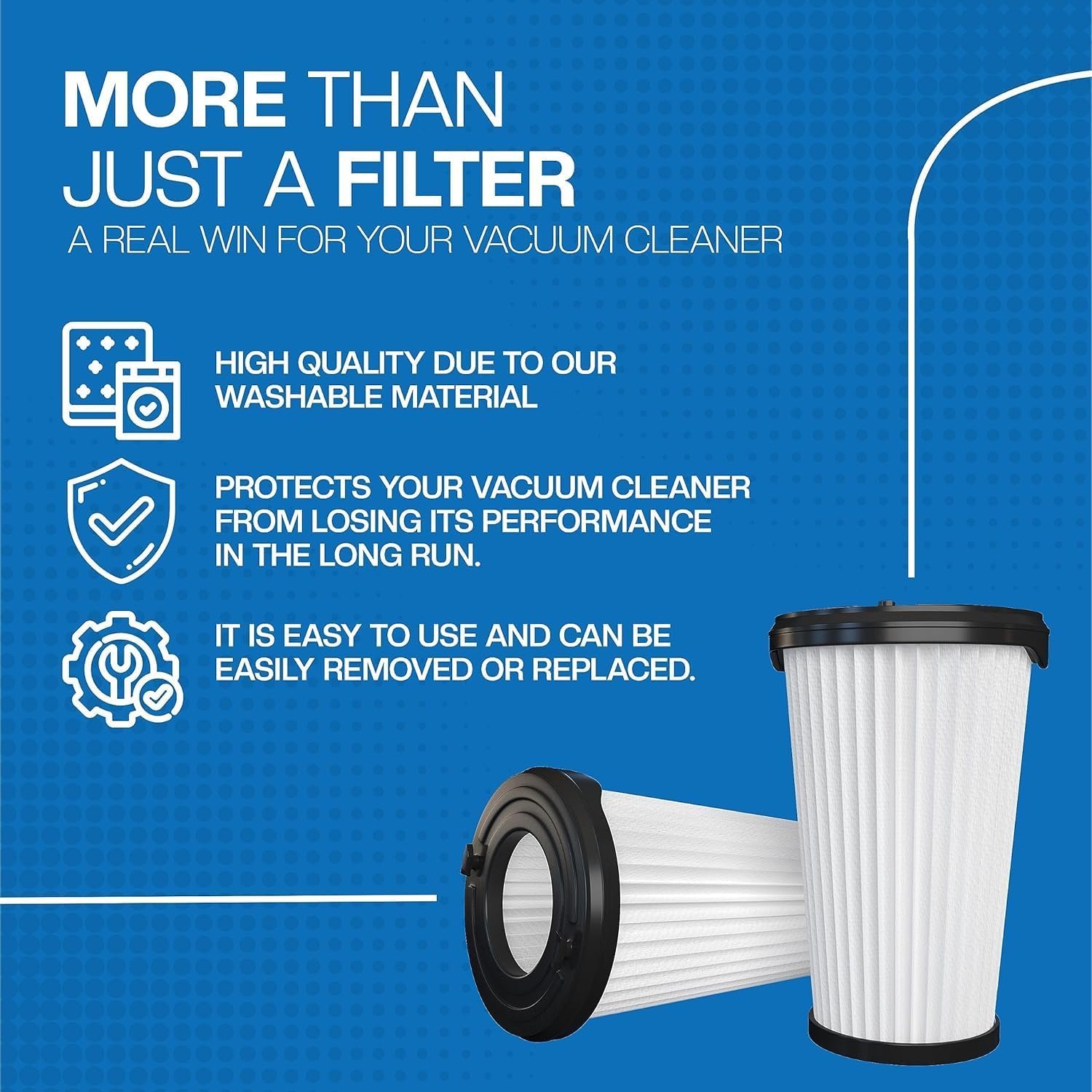 Detalle de 1E AEF150 filters voor AEG CX7, CX7-2 en QX8, set van 4