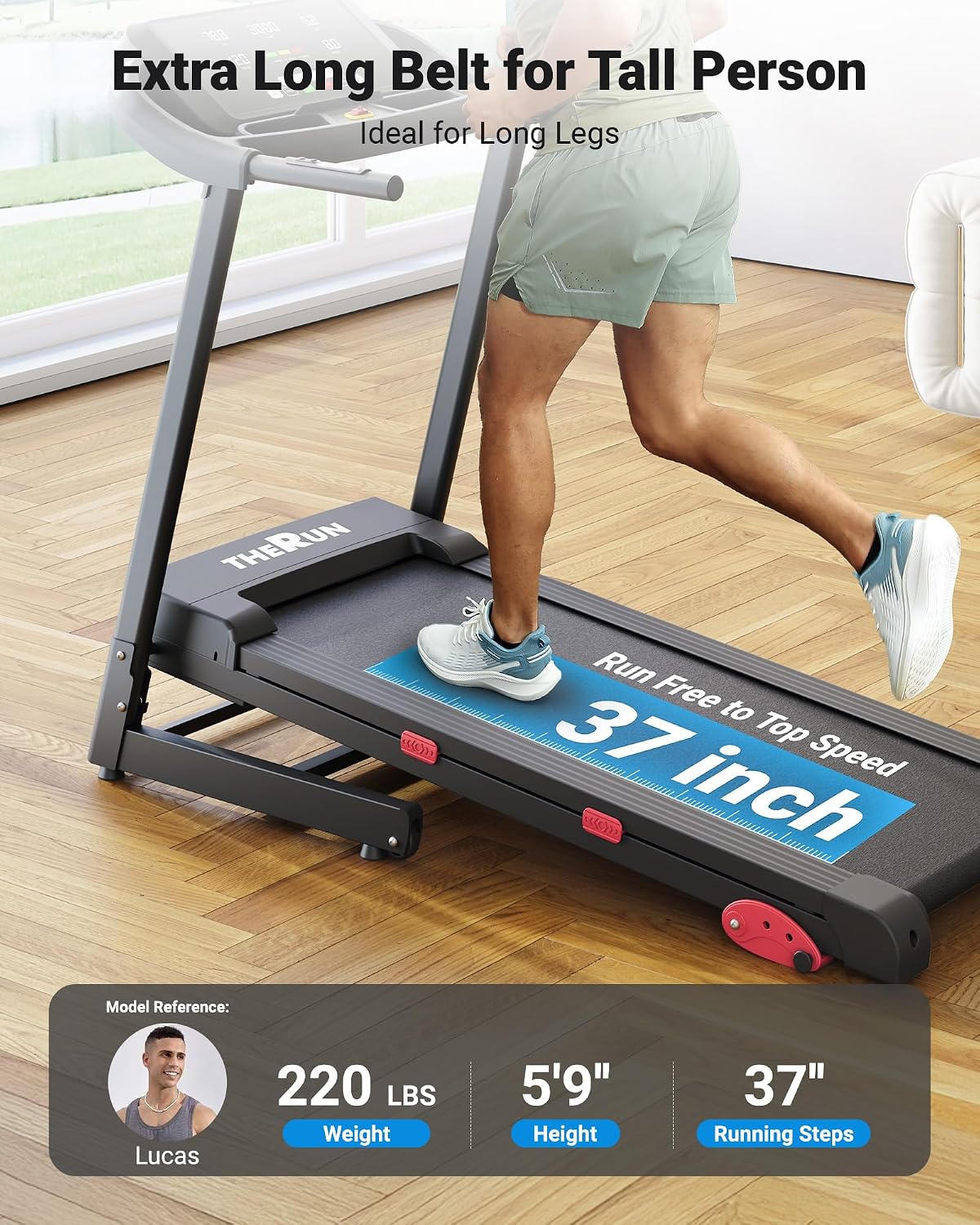 Detalle de THERUN Treadmill 3.0 HP