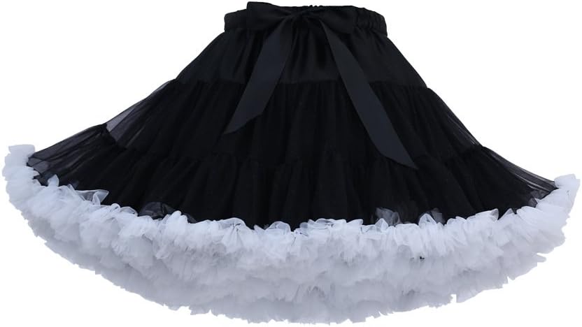 Detalle de Colyanda 3-Layered Pleated Tulle Petticoat Tutu Skirt with Elastic Waist